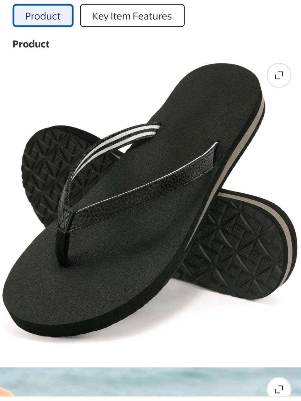 2 For 1 Special.  Women Flip Flops. One Black, One Tan Color.  Size 11
